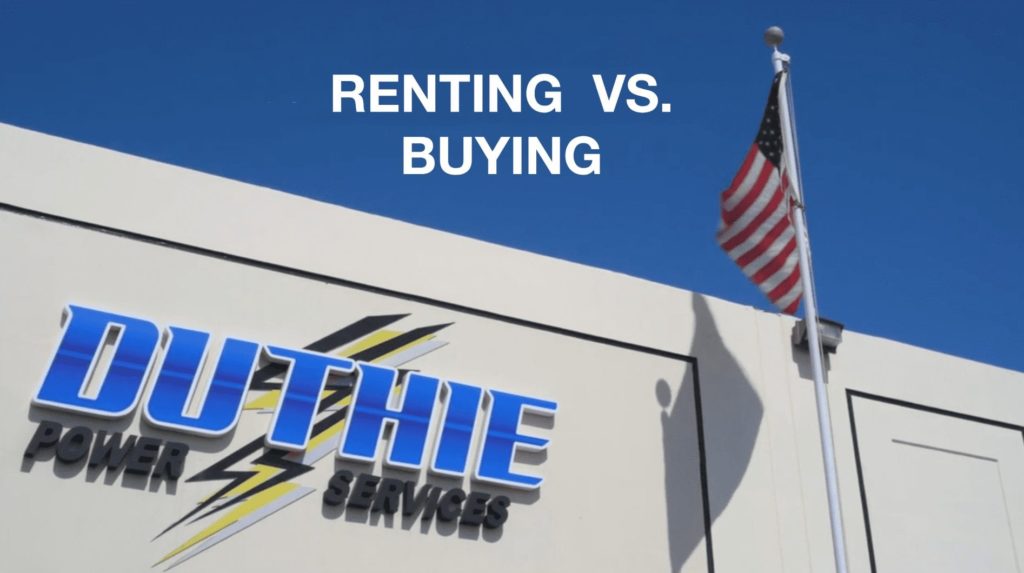 Renting Compared to Buying a Commercial Generator