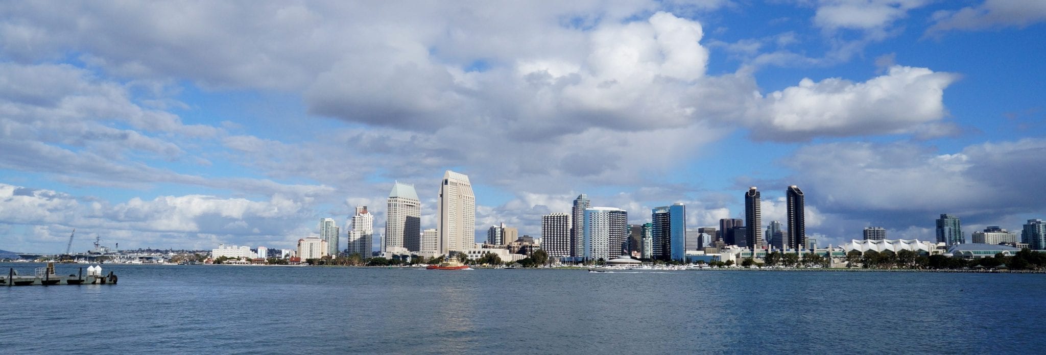 San Diego skyline from the waterfront.