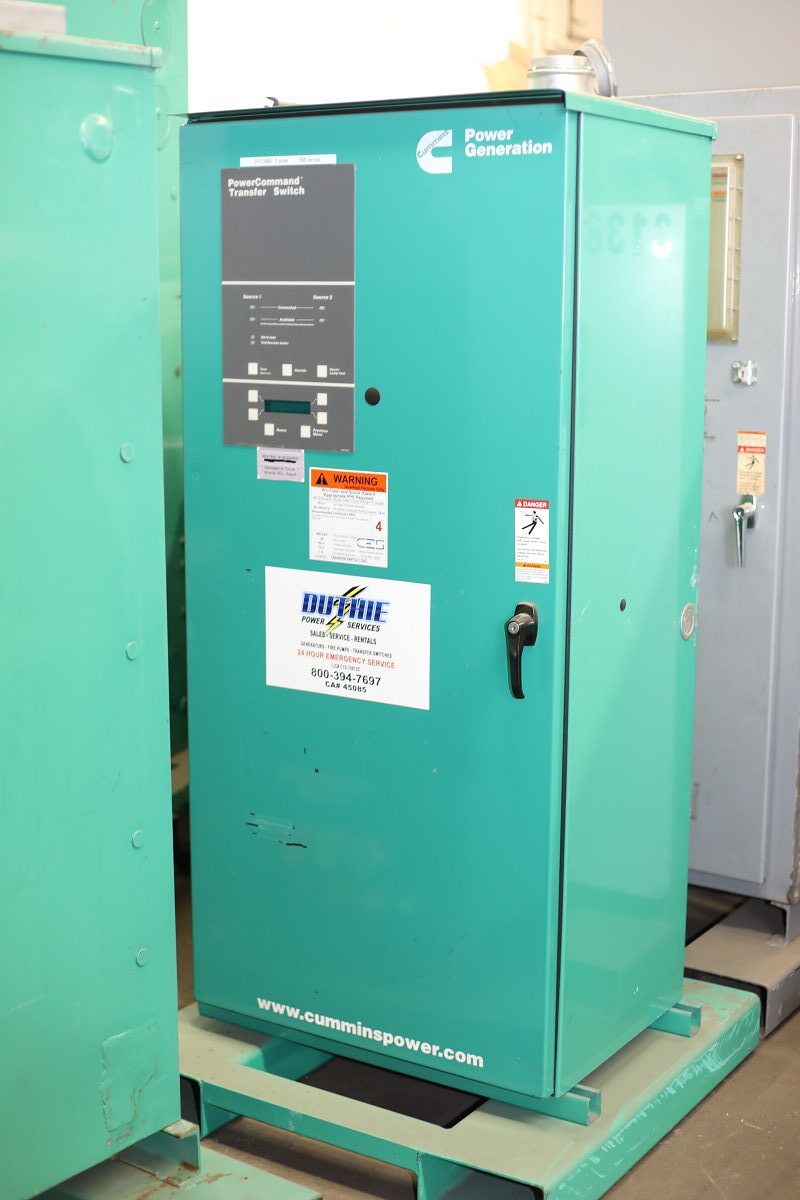 Automatic Transfer Switch in the Duthie Power Services warehouse